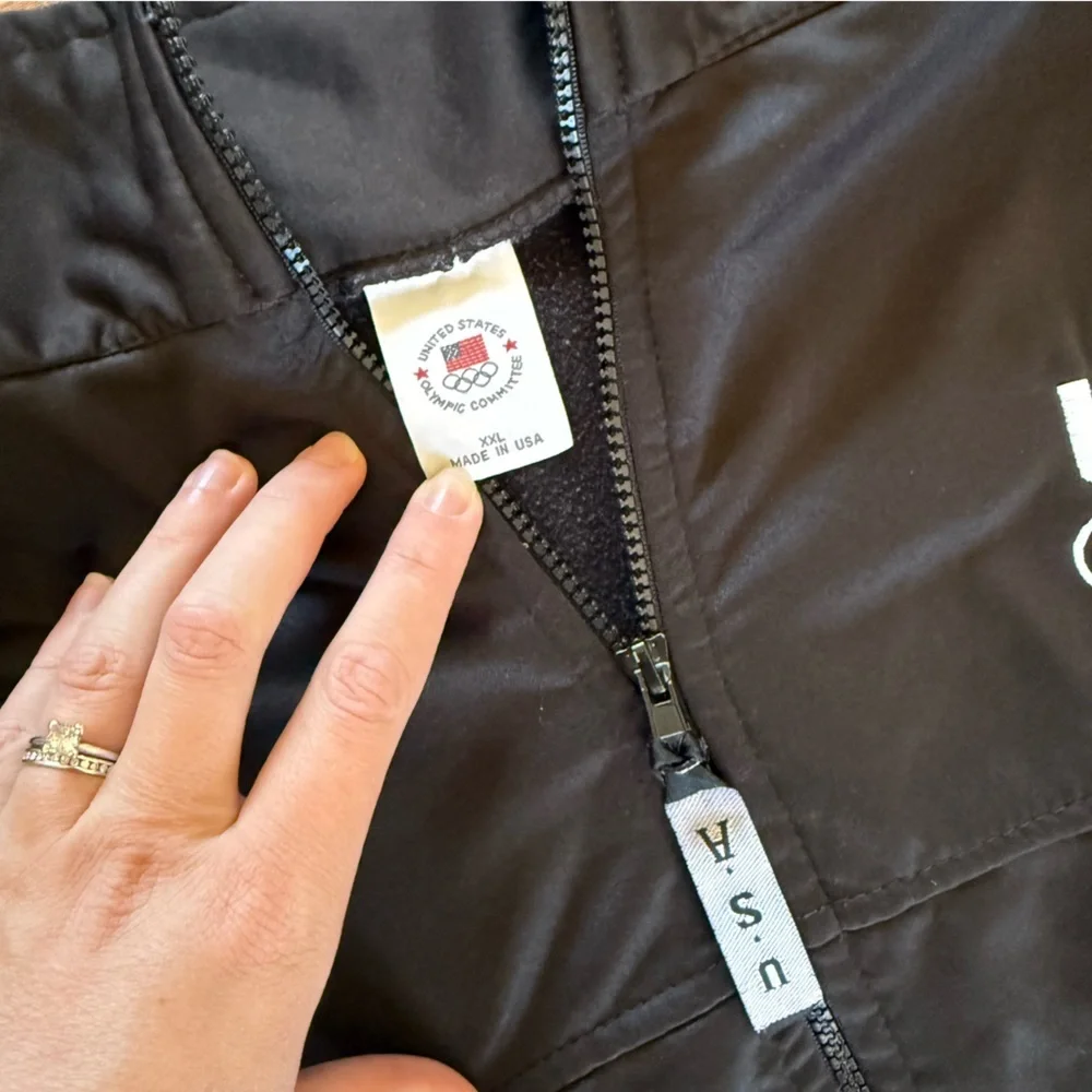 USA‎ OLYMPICS zip up jacket black